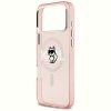 Etui Karl Lagerfeld IML Choupette Sketch Logo MagSafe do iPhone 17 Pro Max różowy